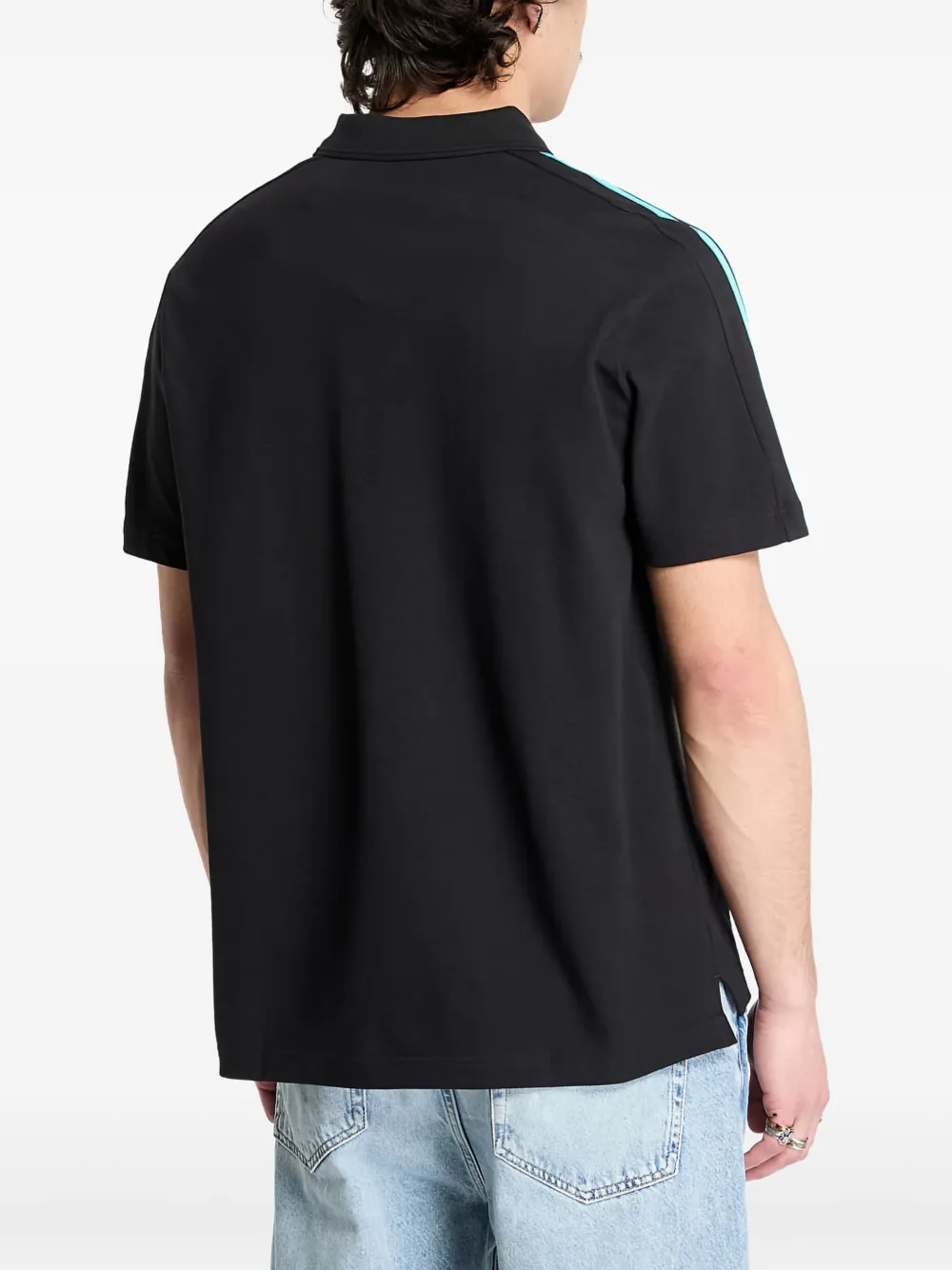 adidas x Mercedes AMG Petronas Formula One Team DNA 3-Stripes poloshirt met logo Zwart