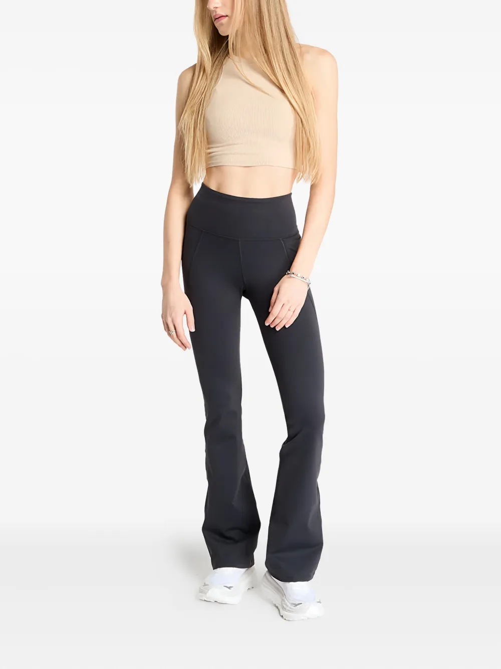 Reebok Flared broek met zijzak - Zwart