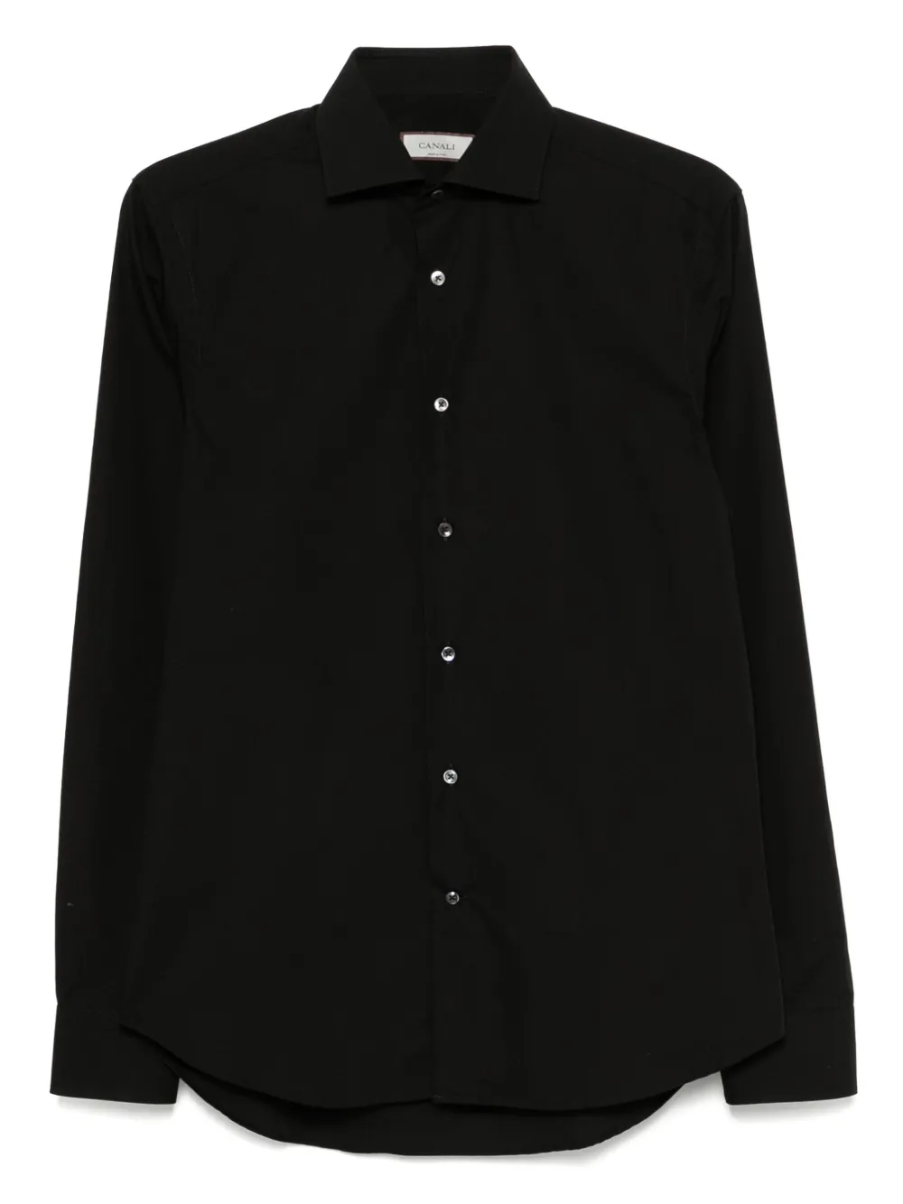 Canali poplin shirt | Black | Image 1