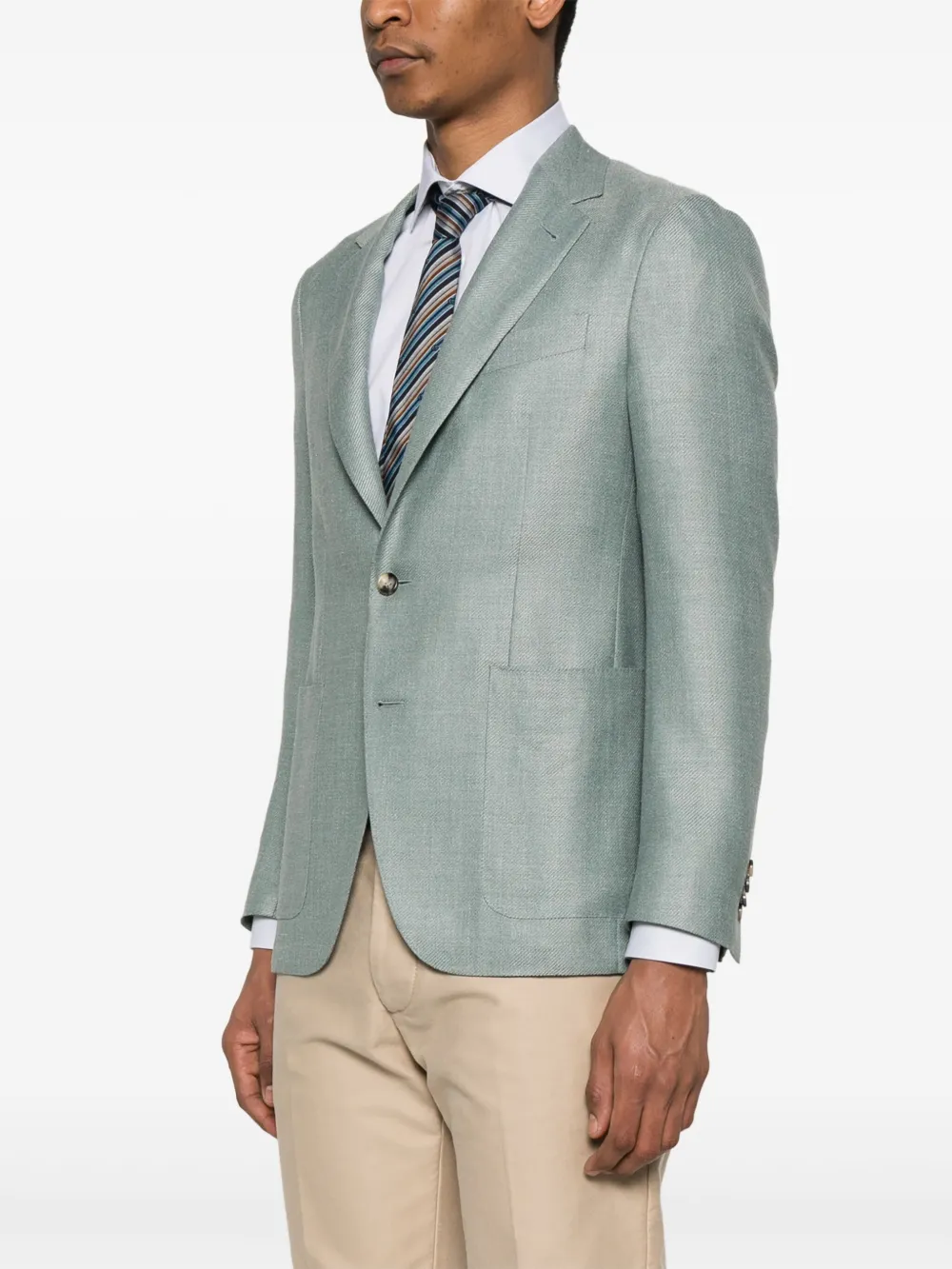 Canali Twill blazer Groen