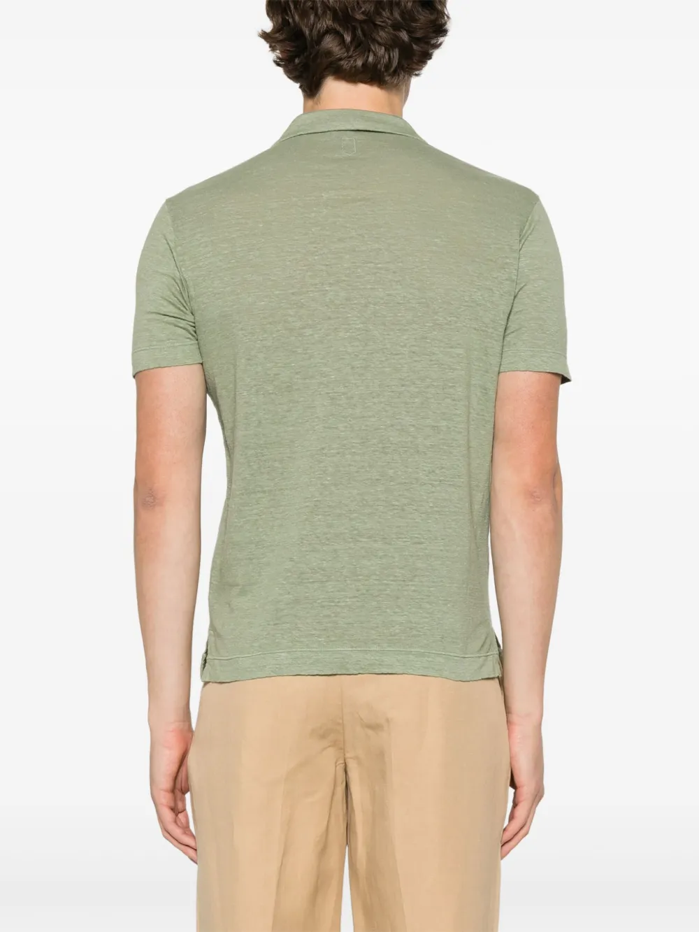 Canali Linnen T-shirt Groen