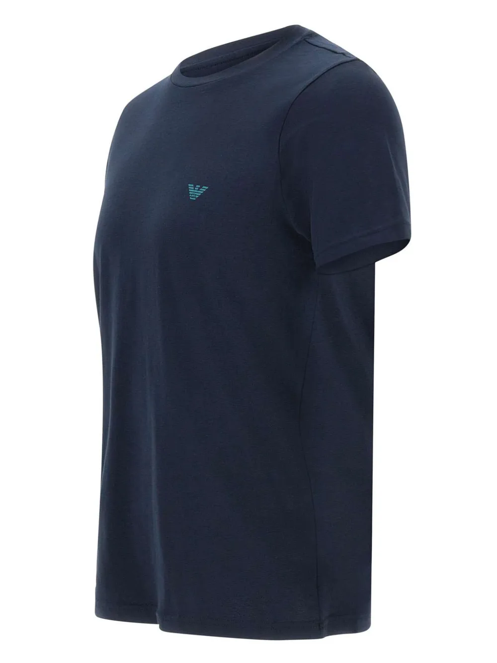 Emporio Armani T-shirt met geborduurd logo Blauw