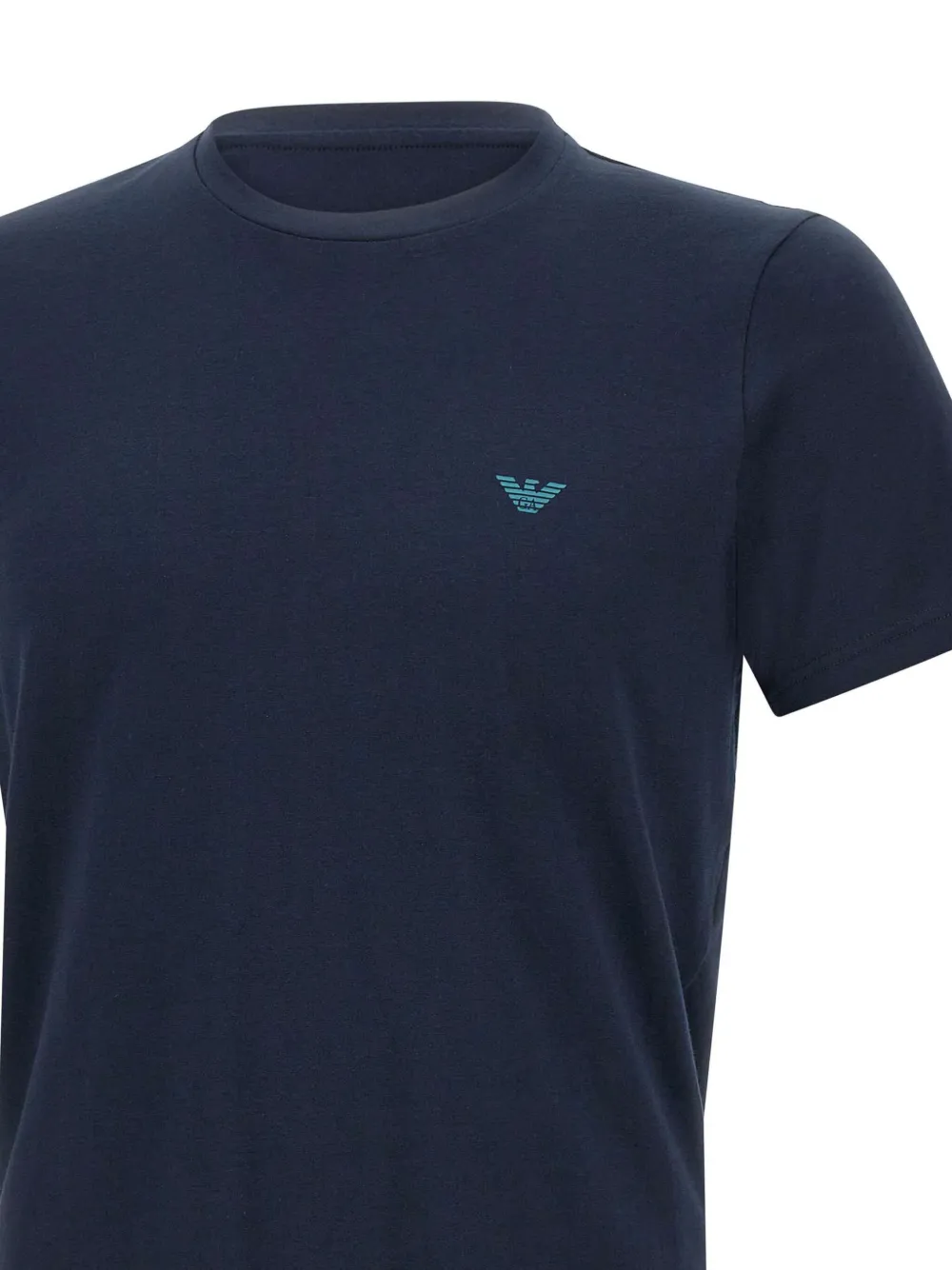 Emporio Armani T-shirt met geborduurd logo Blauw