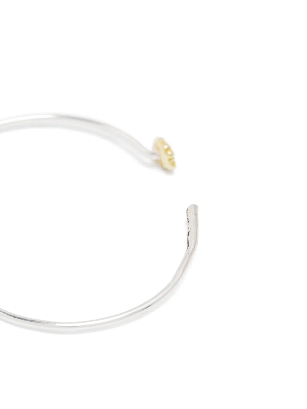  Rosa Maria Sterling Silver And 18k Yellow Gold Diamond Bangle 