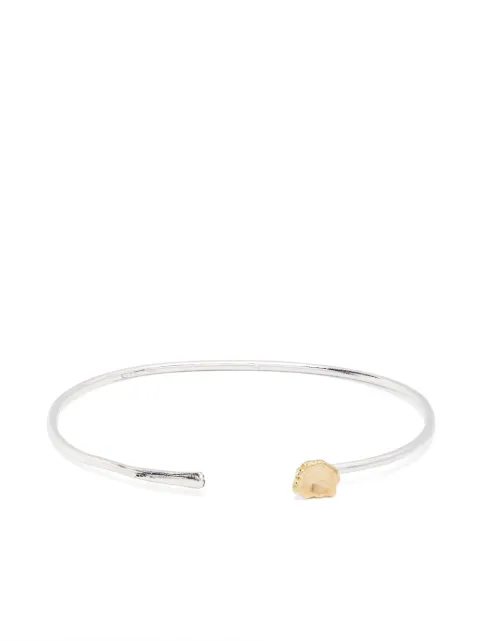 Rosa Maria brazalete en oro amarillo de 18kt y plata de ley con diamantes