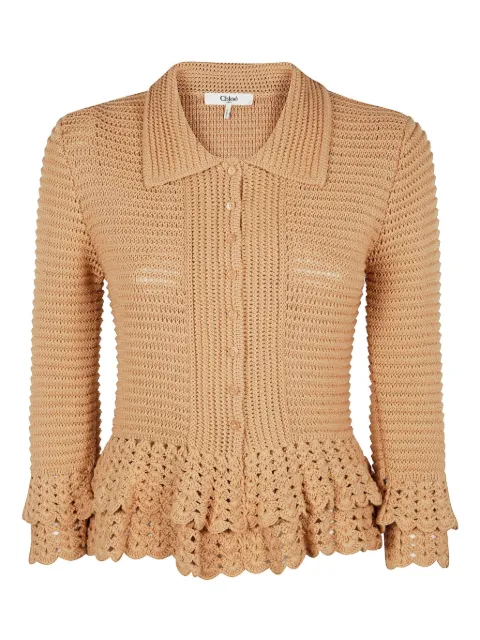 Chloé crochet-knit cotton cardigan 