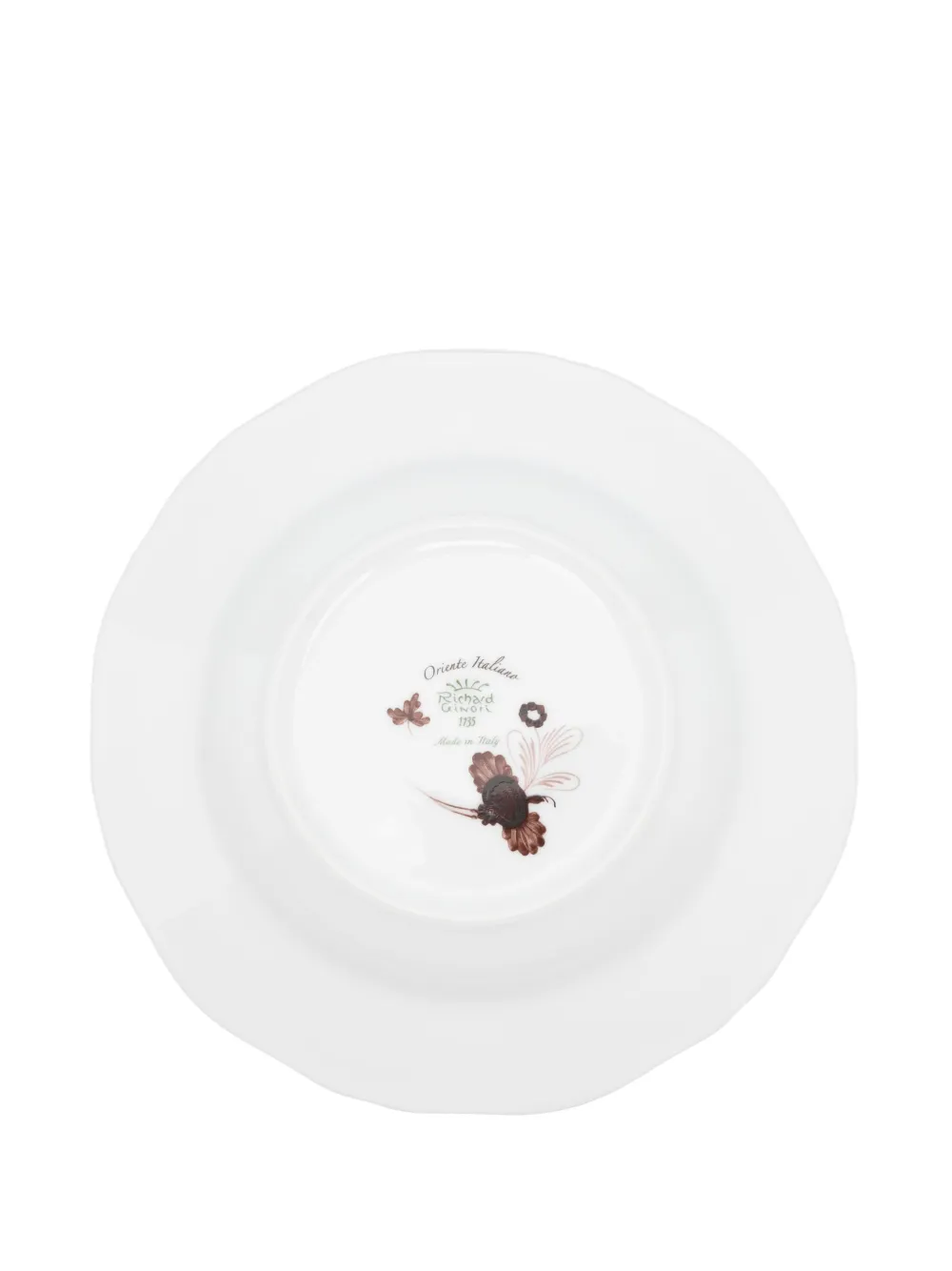 Ginori 1735 Oriente Italiano Soup Plate (set Of Two) In Brown