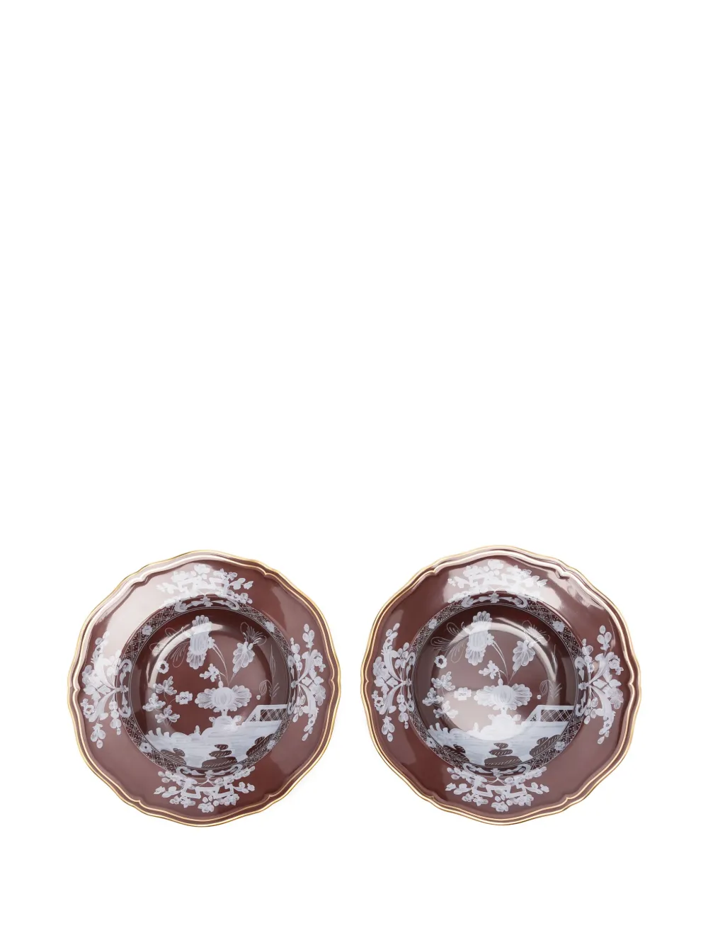 GINORI 1735 Oriente Italiano soup plate (set of two) | Brown | Image 1