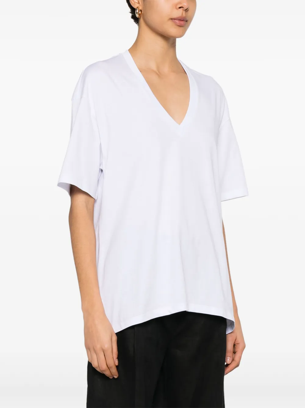 Shop Semicouture Cotton T-shirt In 白色