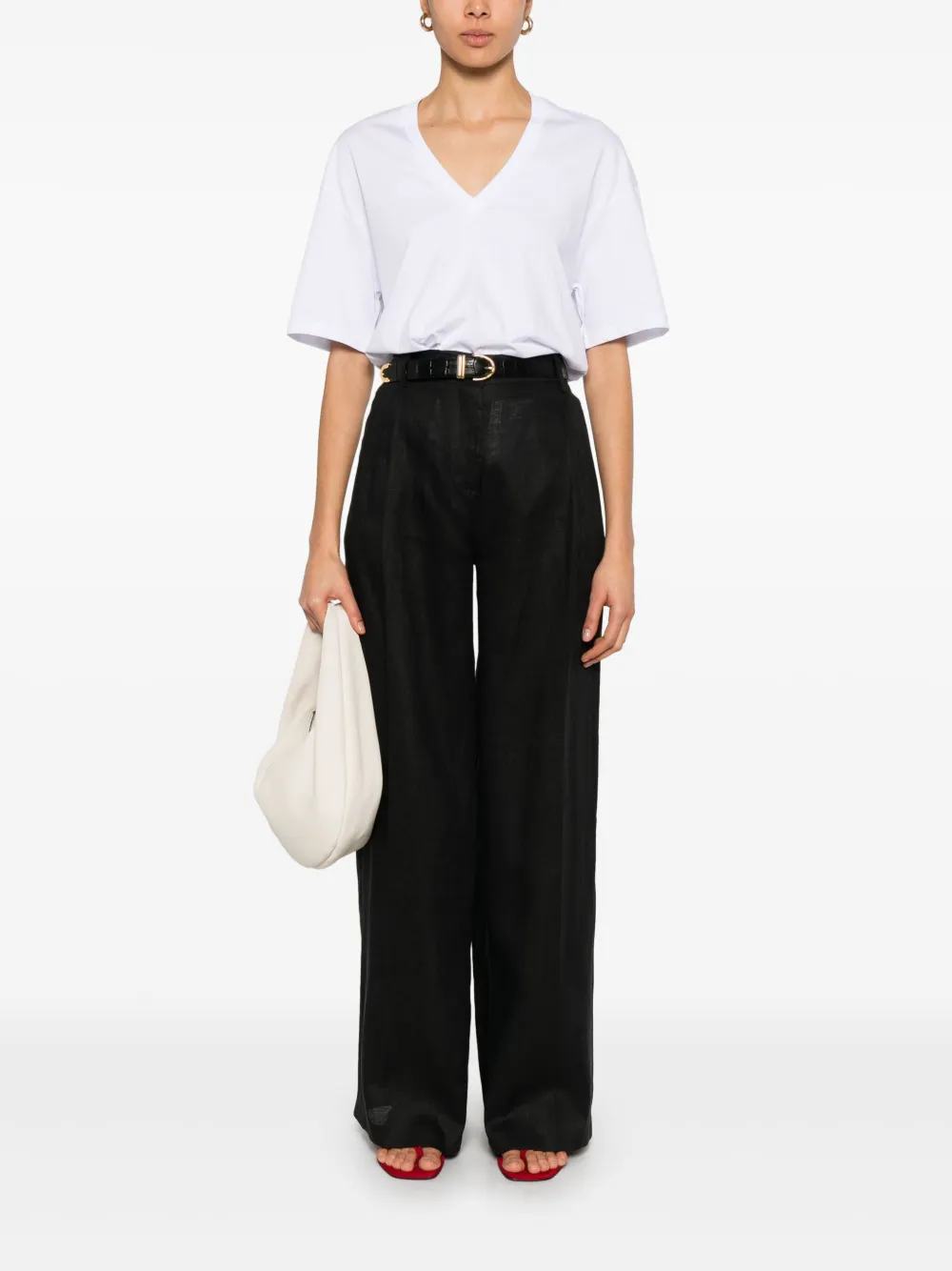 Shop Semicouture Cotton T-shirt In 白色