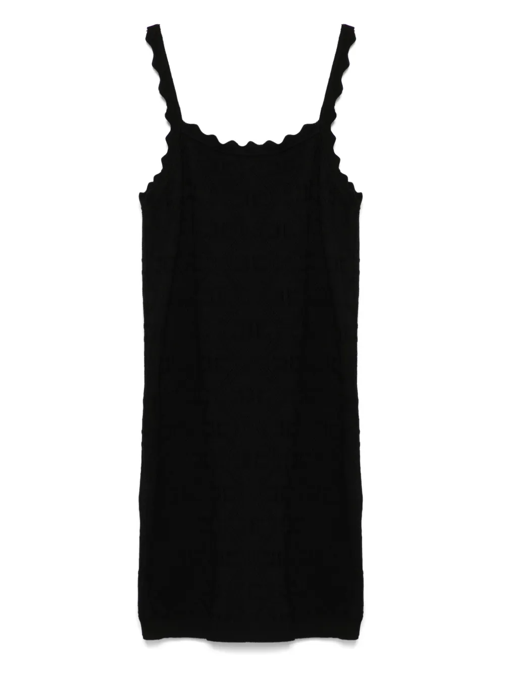 Elisabetta Franchi La Mia Bambina Jurk met logo-jacquard Zwart