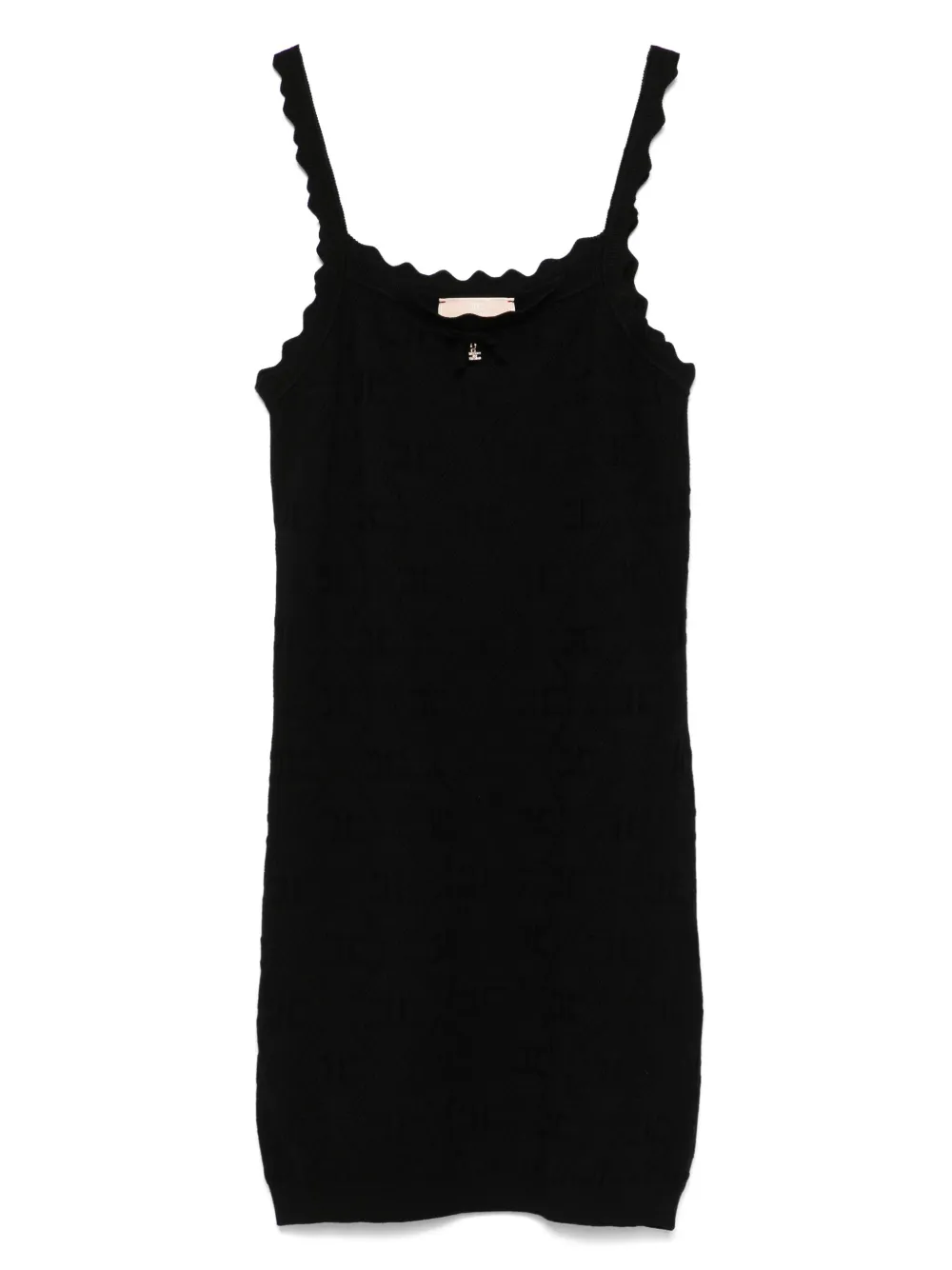 Elisabetta Franchi La Mia Bambina Jurk met logo-jacquard Zwart