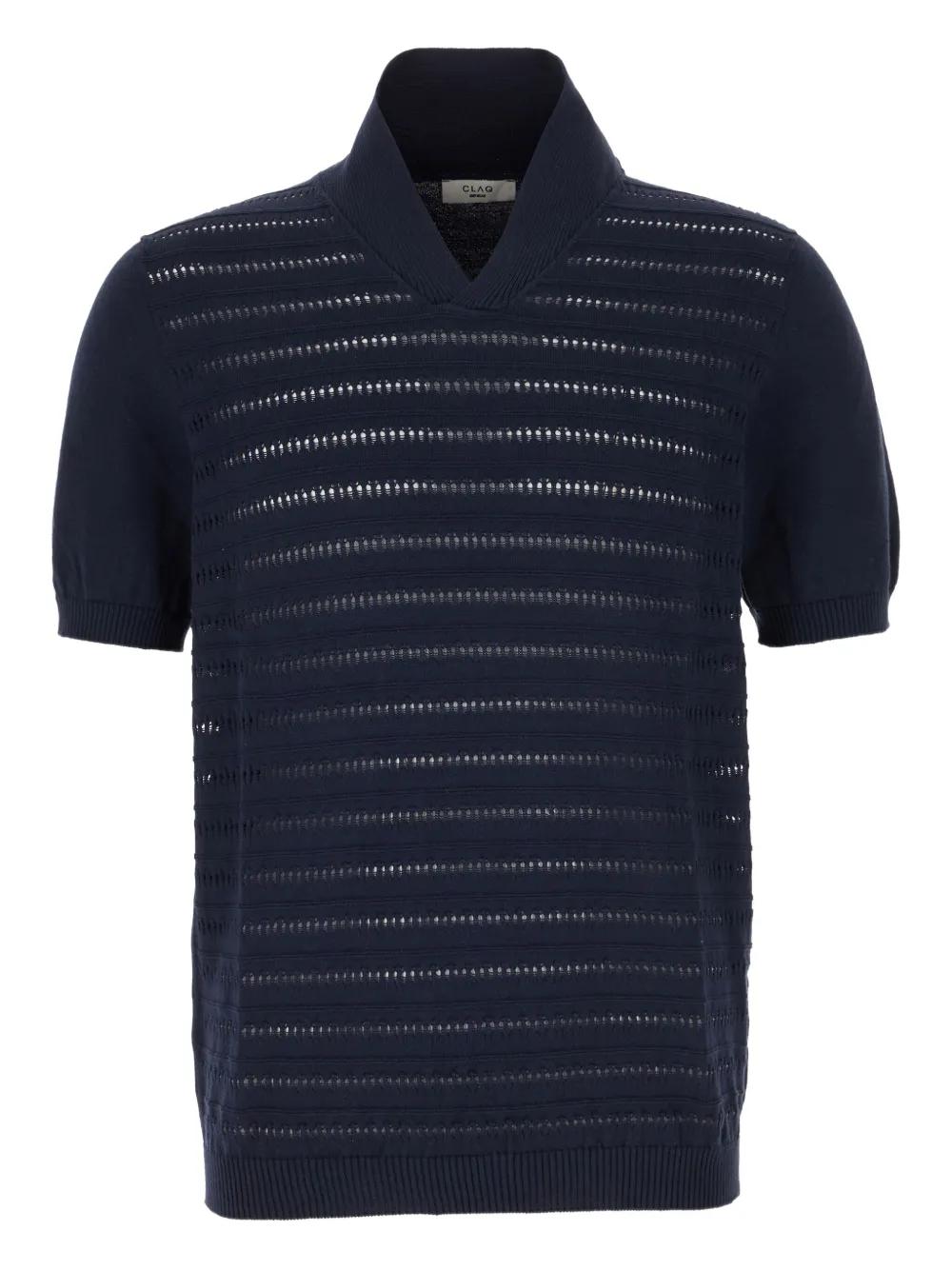 CLAQ polo-neck knitted sweater | Blue | Image 1