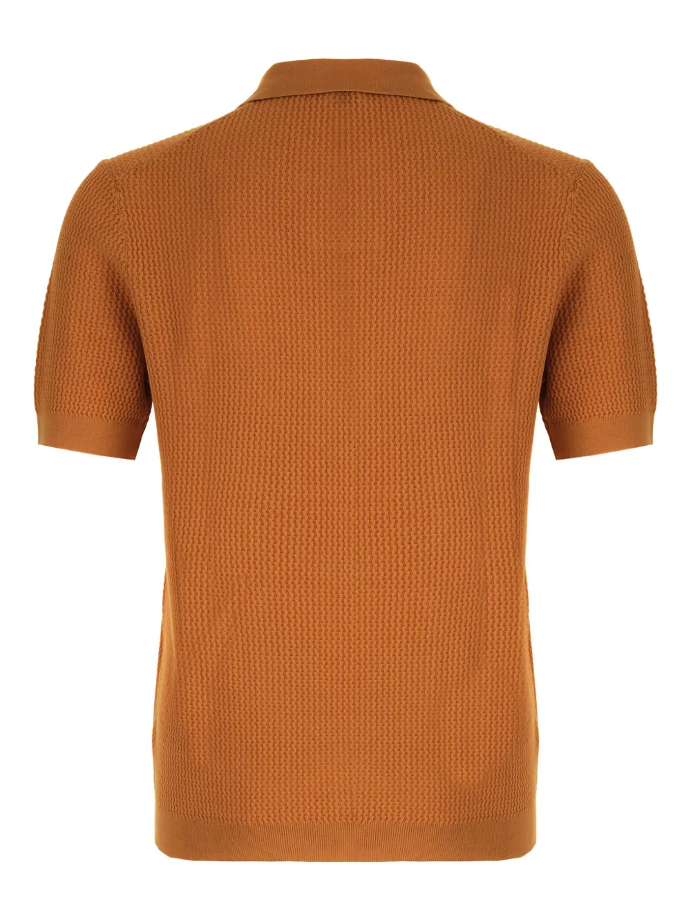 CLAQ textured polo-neck sweater - Oranje
