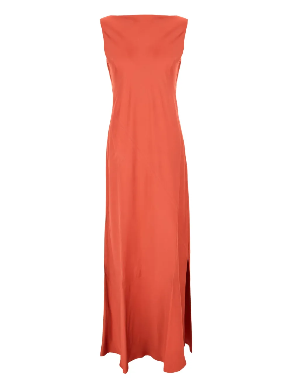 Antonelli cowl-neck asymmetric day dress - Oranje
