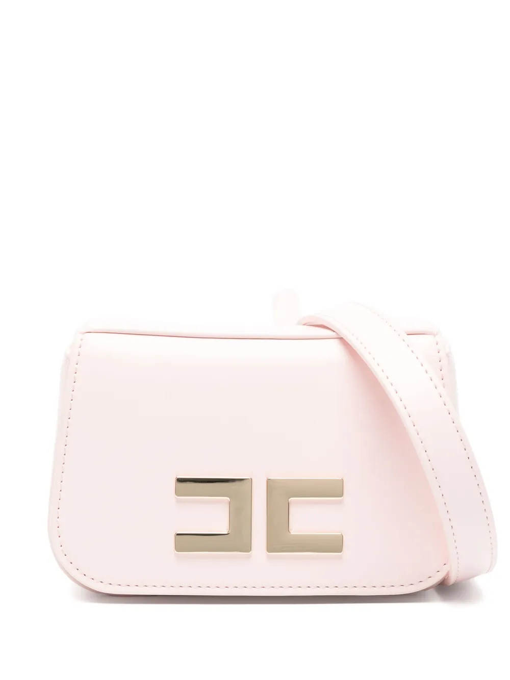 Elisabetta Franchi La Mia Bambina Crossbodytas met logo Roze