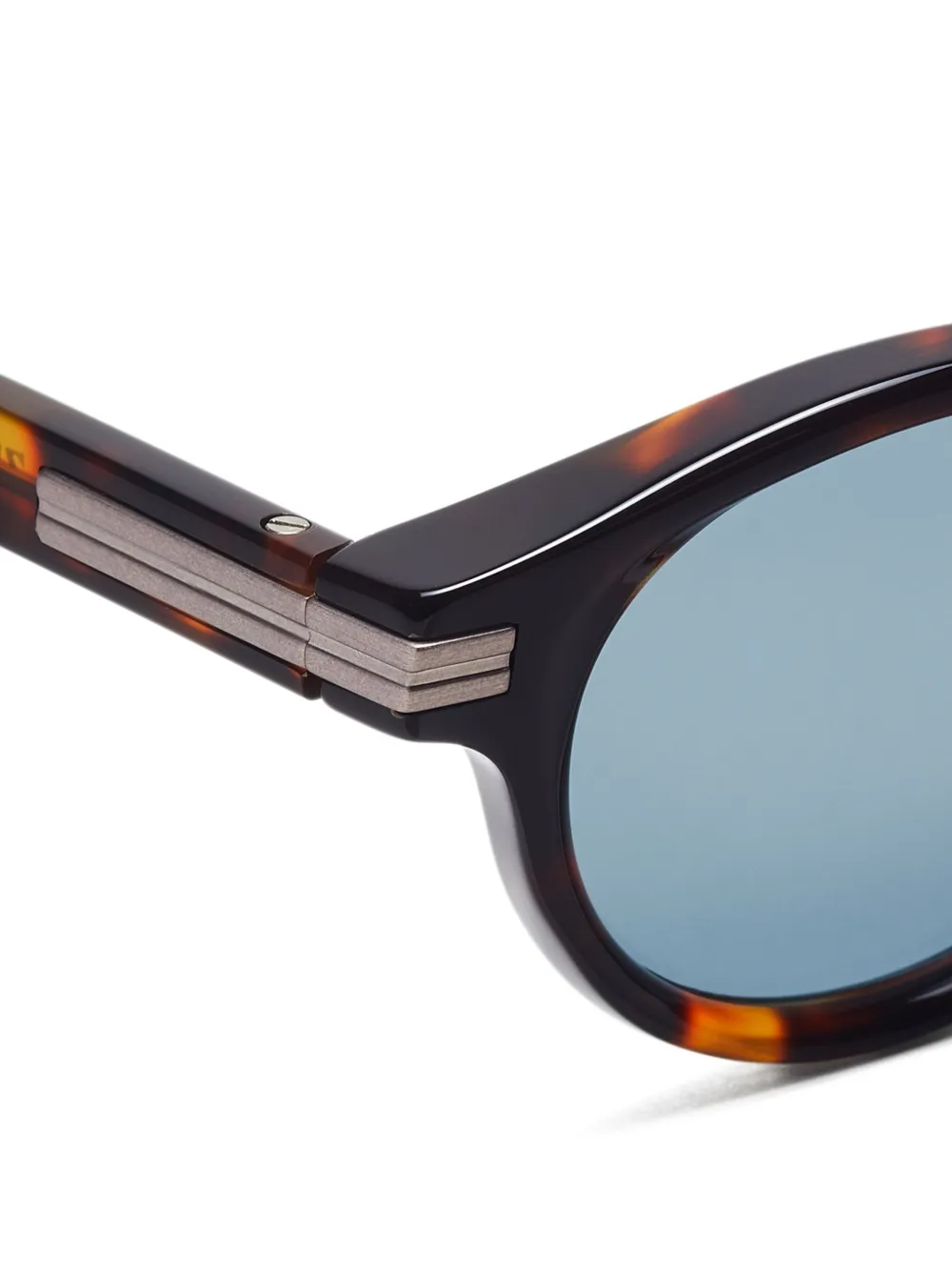 Zegna Zonnebril met schilpadschild design Bruin