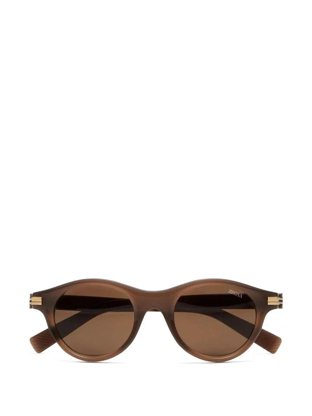 Zegna round-frame sunglasses - Marrone