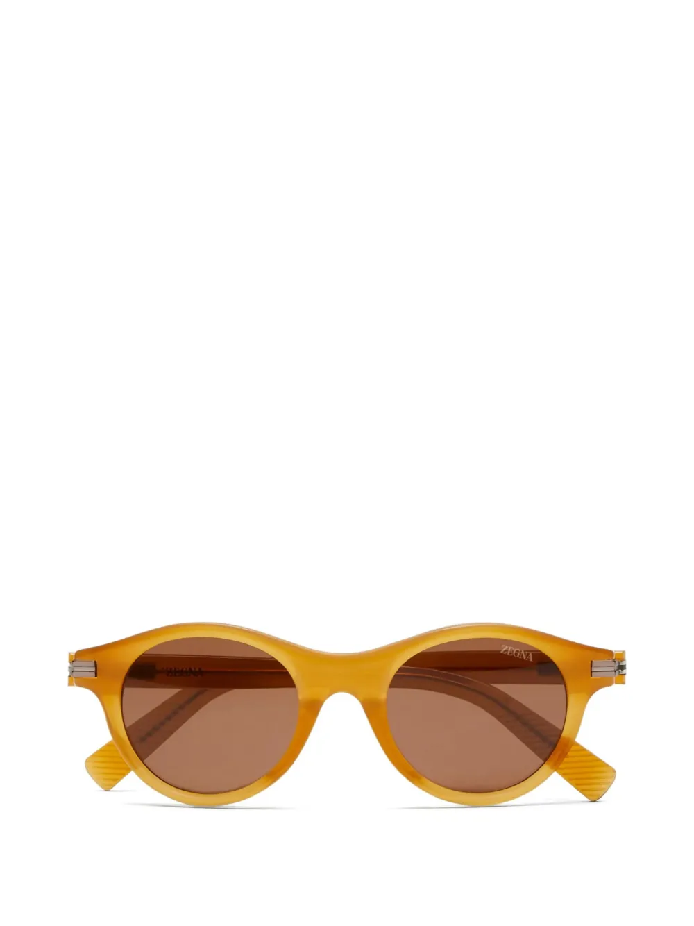Zegna round-frame sunglasses - Marrone