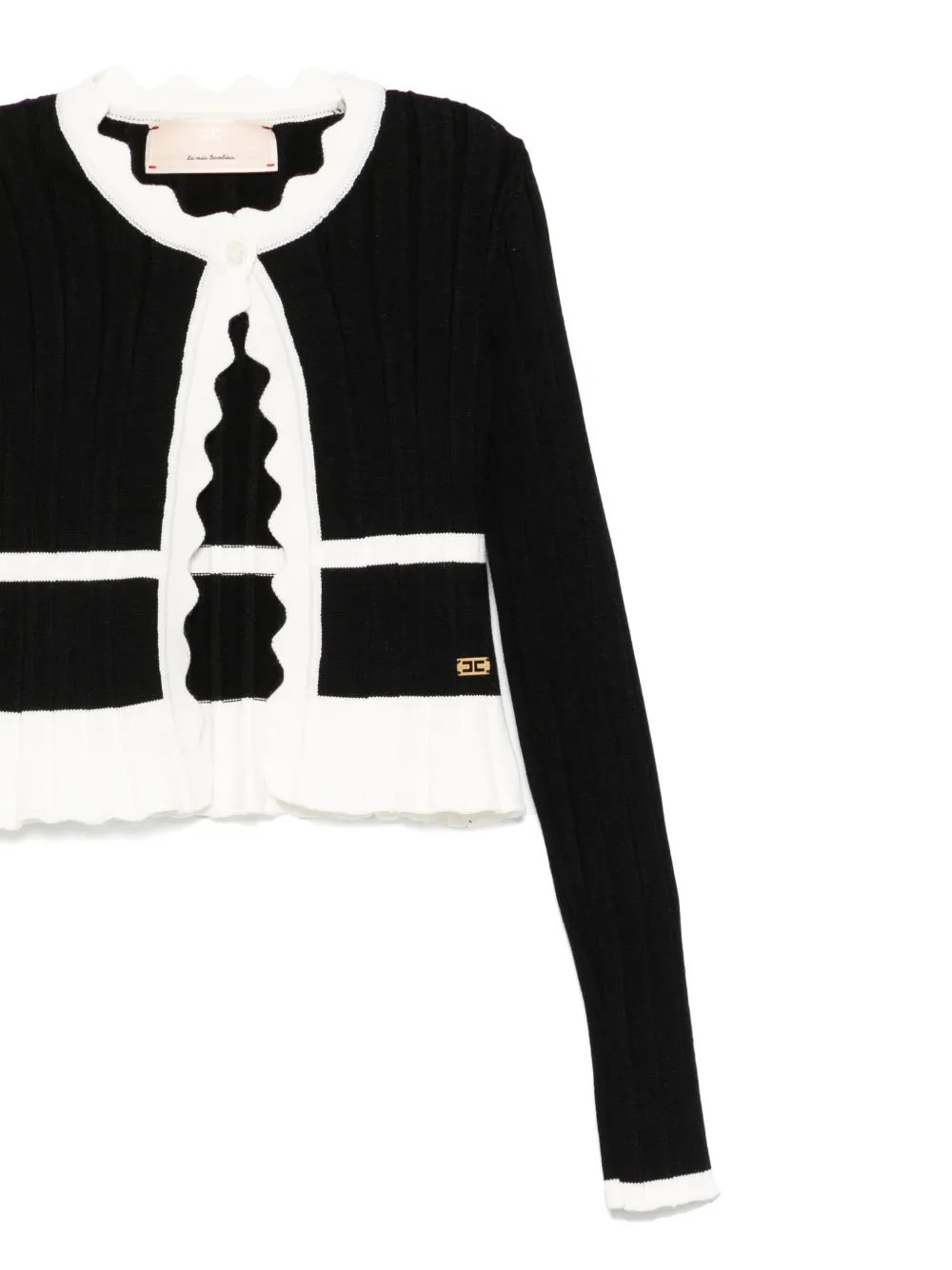 Elisabetta Franchi La Mia Bambina Vest met contrasterende afwerking Zwart