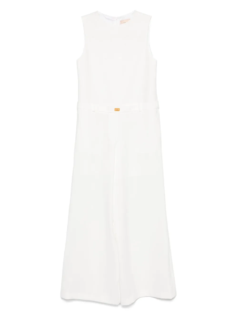 Elisabetta Franchi La Mia Bambina Jumpsuit verfraaid met stras Beige