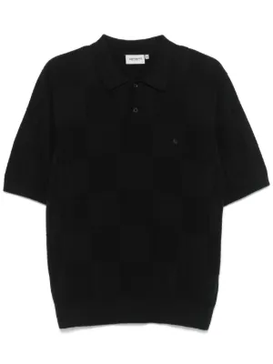 Carhartt WIP ポロシャツ ブラック Carhartt WIP ロゴ ポロシャツ | ブラック | FARFETCH JP