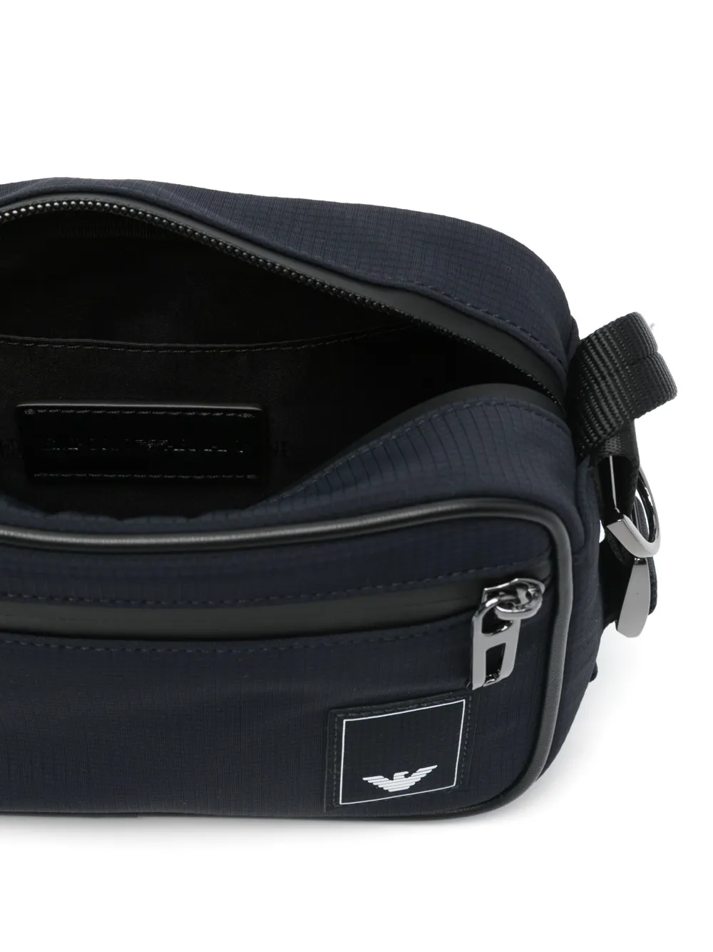 Emporio Armani Messengertas met logopatch Blauw