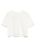 Miss Blumarine logo-embroidered T-shirt - Neutrals