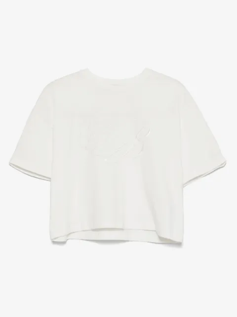Miss Blumarine logo-embroidered T-shirt