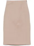 FENDI linen midi skirt - Brown