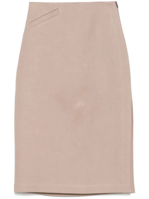 FENDI linen midi skirt