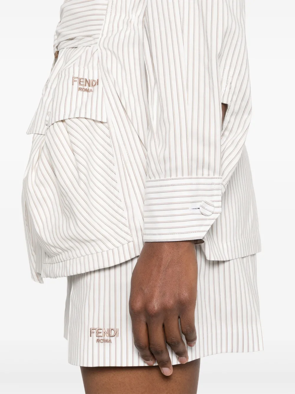 FENDI Gestreepte shorts Wit