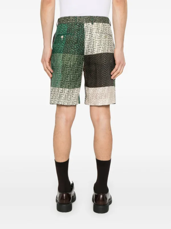 FENDI モノグラム リネンショートパンツ | ブラウン | FARFETCH JP