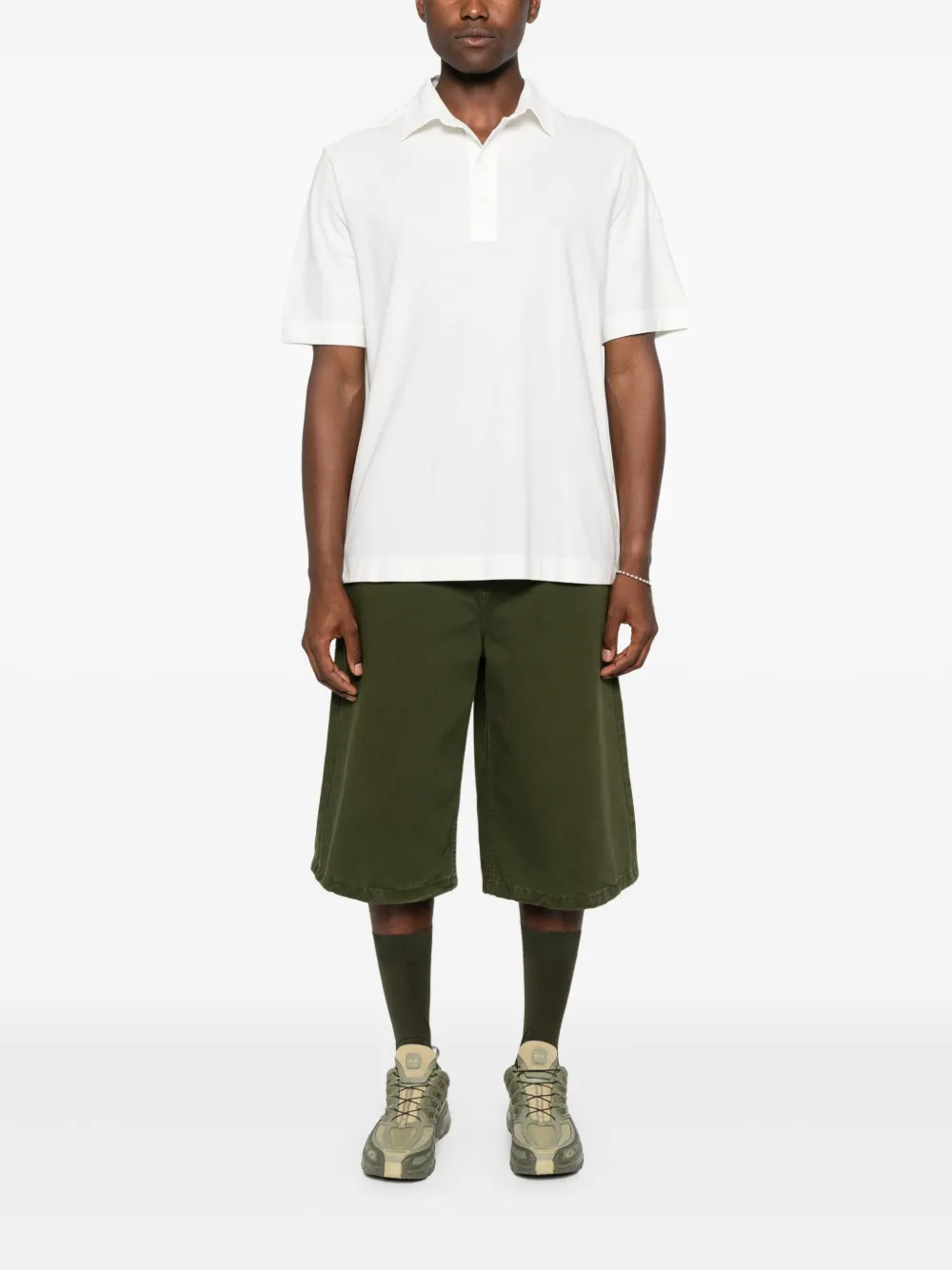Moncler Poloshirt met korte mouwen - Wit