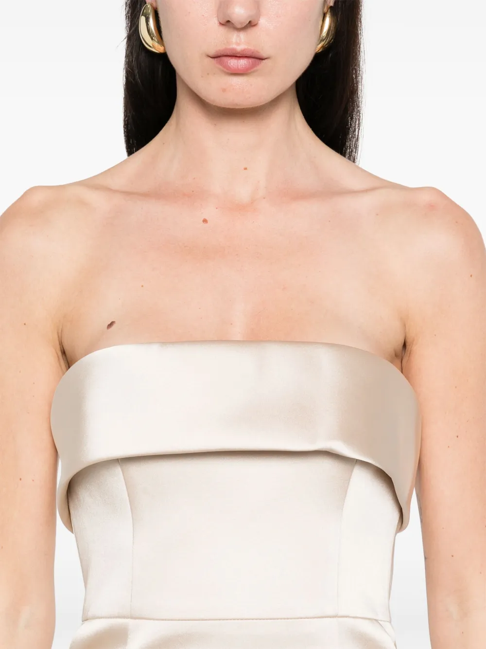 The New Arrivals Ilkyaz Ozel Rhea maxi-jurk Beige