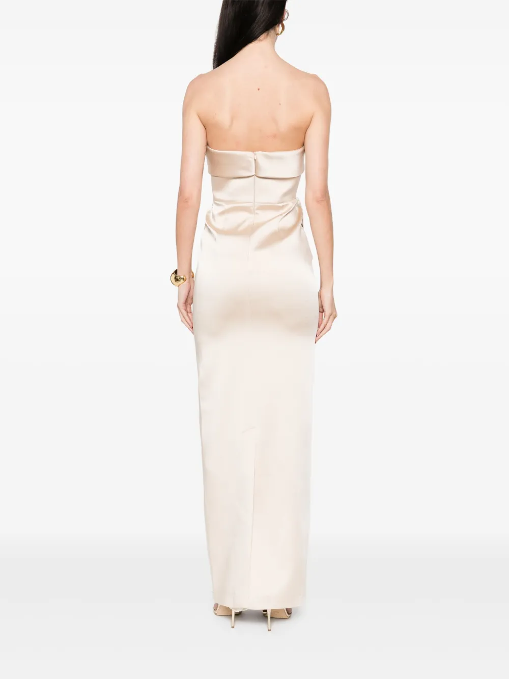 The New Arrivals Ilkyaz Ozel Rhea maxi-jurk Beige