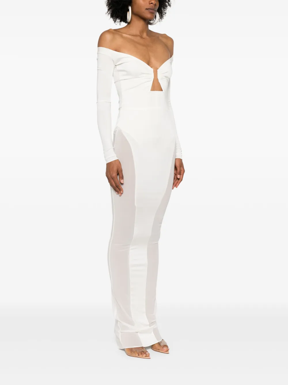 The New Arrivals Ilkyaz Ozel Therese maxi-jurk Wit