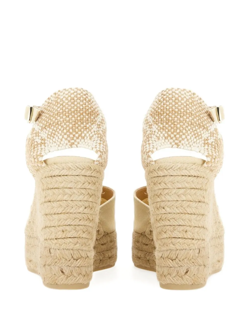 Castañer 80mm ankle-strap wedge espadrilles Neutrals