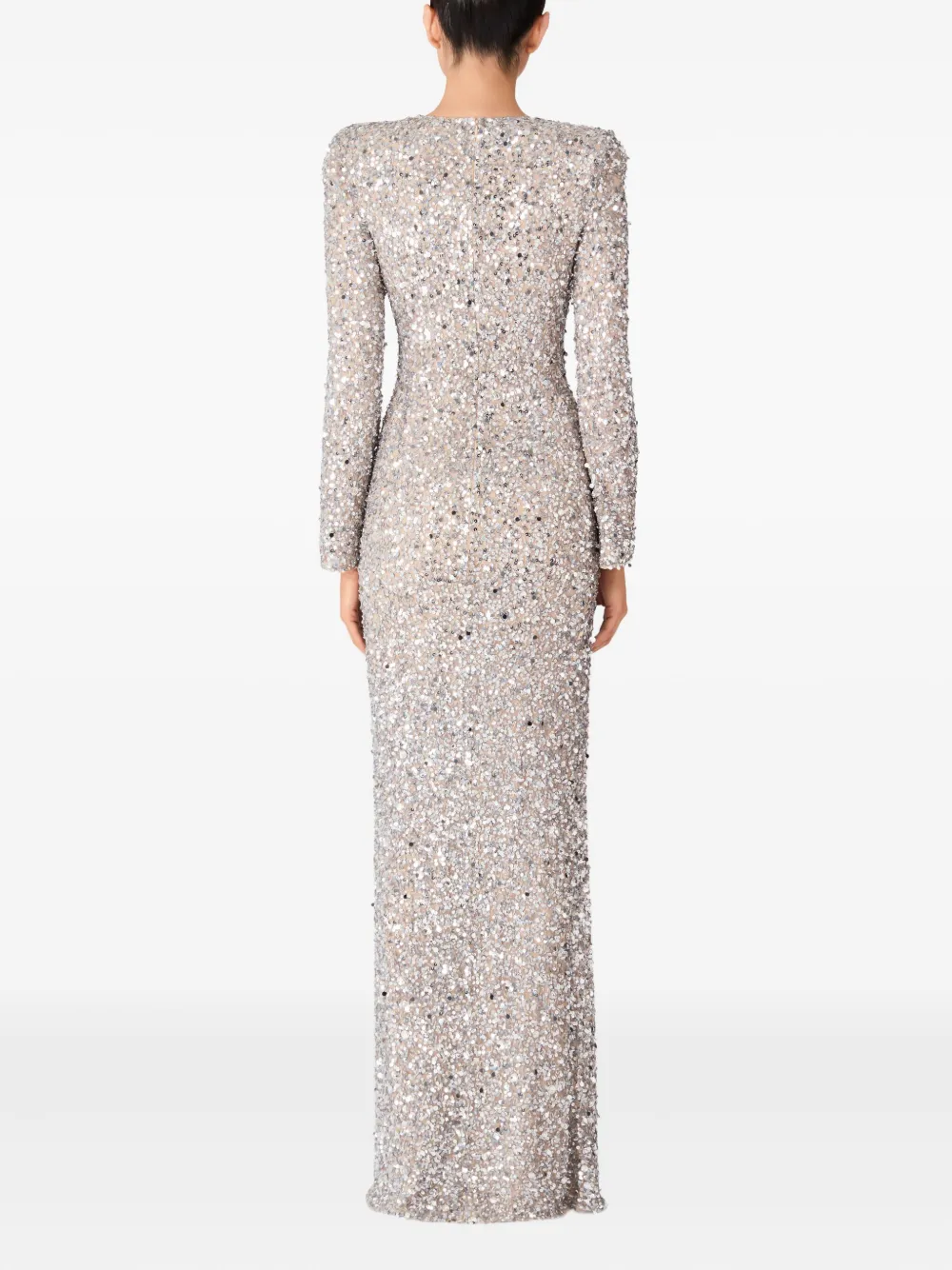 Jenny Packham Marie maxi-jurk Zilver