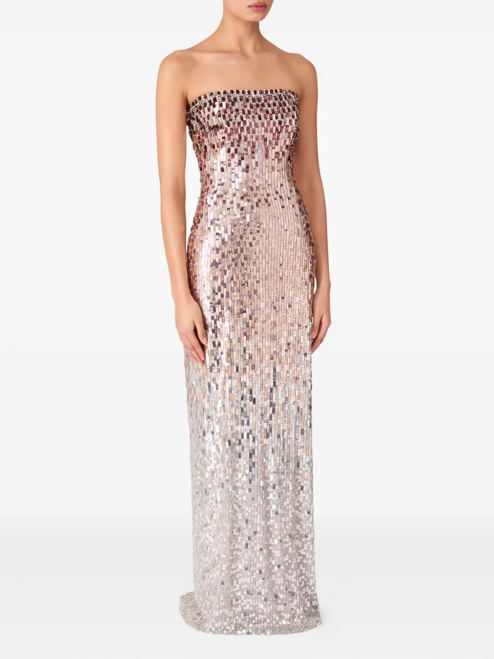 Jenny Packham Lucille maxi-jurk Grijs