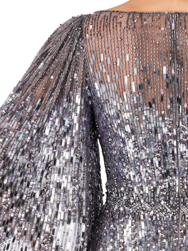 jenny packham grey dress Jenny Packham Passion sequin-embellished Mini Dress | Grey