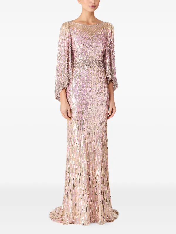 Jenny Packham Ines Maxi Dress | Pink | FARFETCH