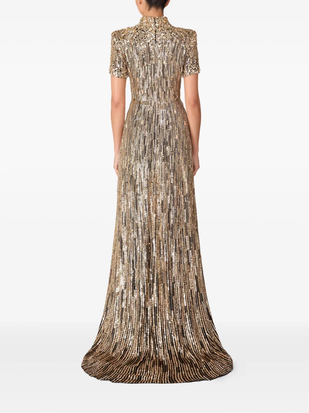 Jenny Packham Zea top verfraaid met pailletten Goud
