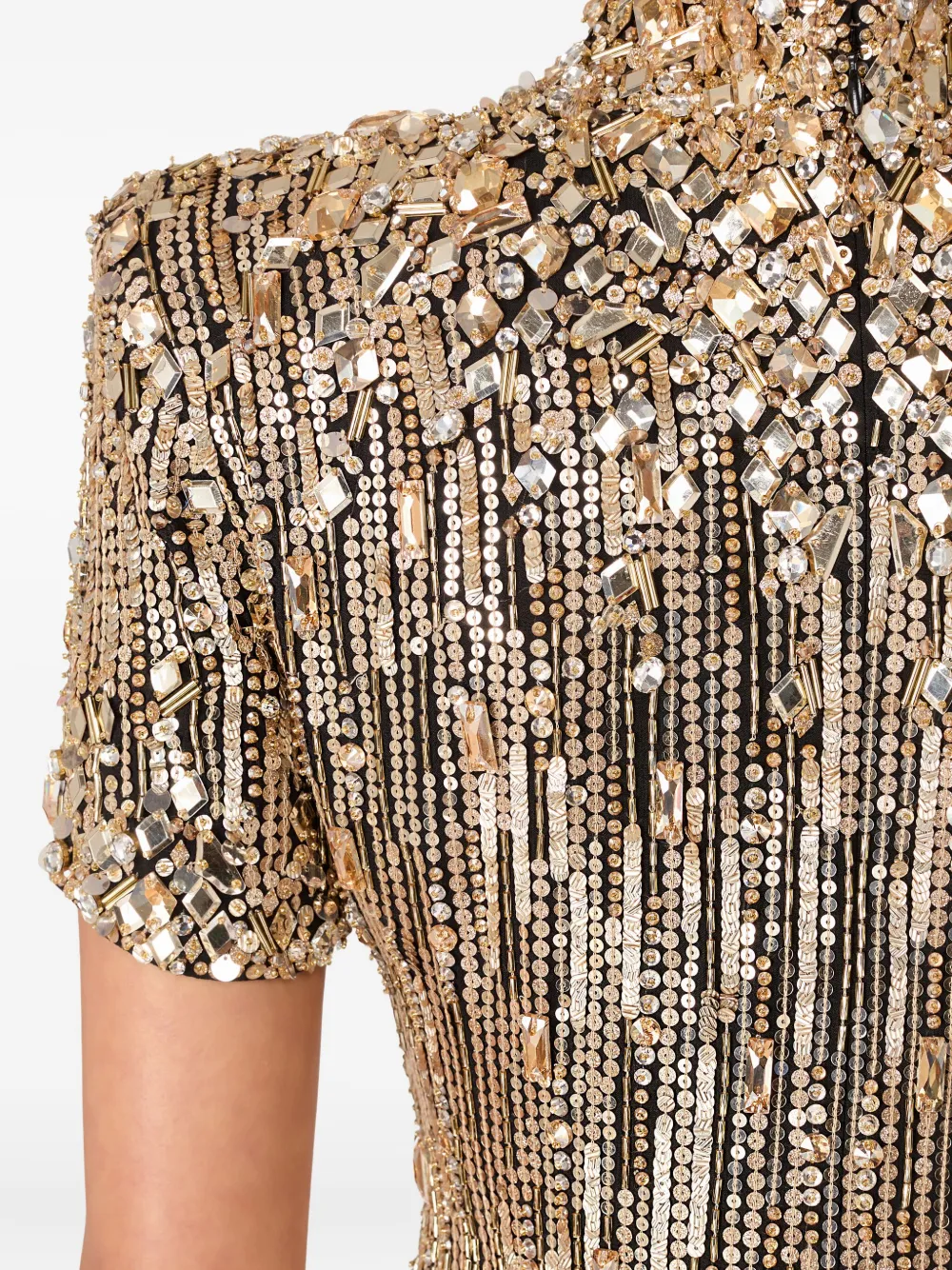 Jenny Packham Zea top verfraaid met pailletten Goud