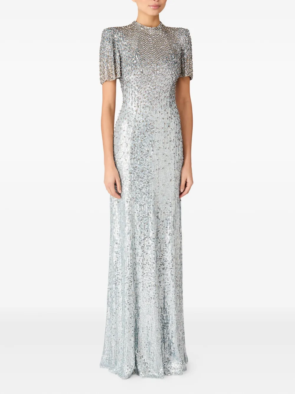 Jenny Packham Jourdain maxi dress Zilver