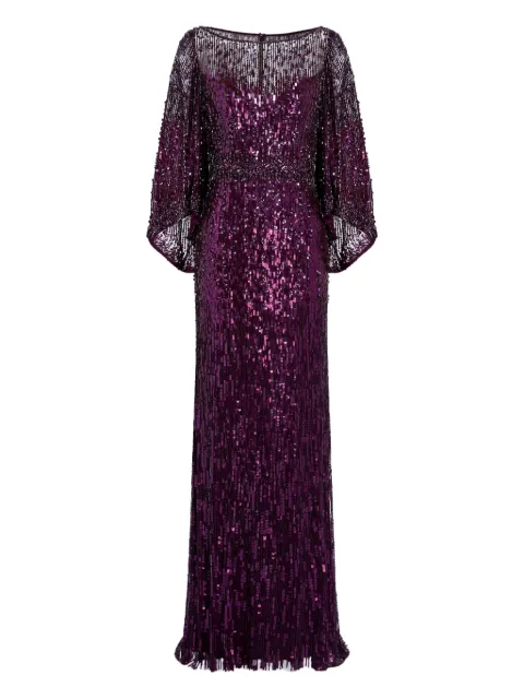 Jenny Packham robe ornée de sequins à coupe longue Ines