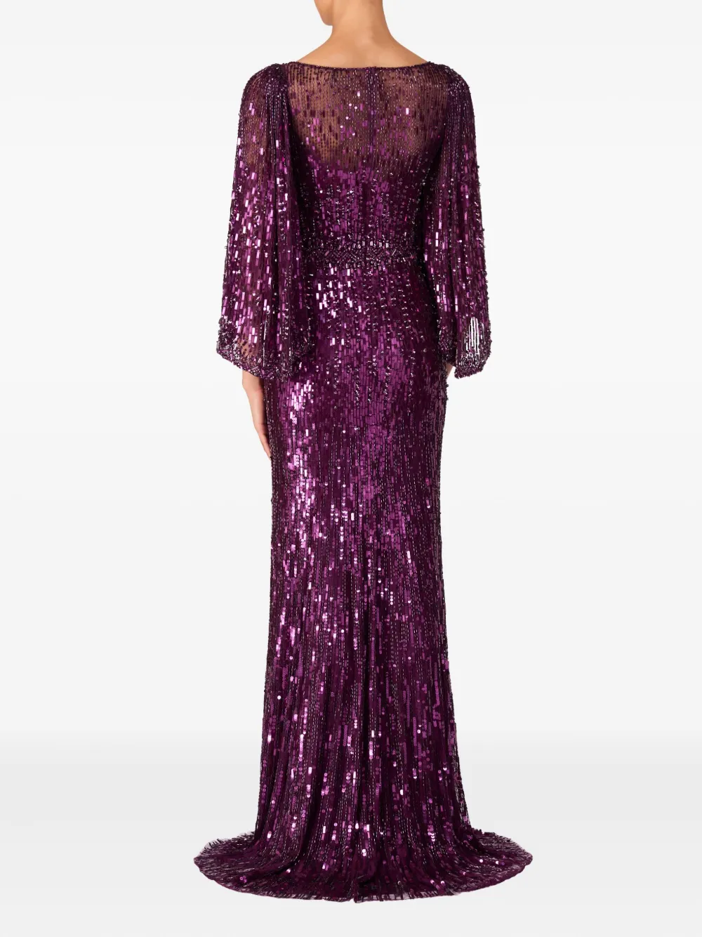 Jenny Packham Ines maxi-jurk verfraaid met pailletten Paars