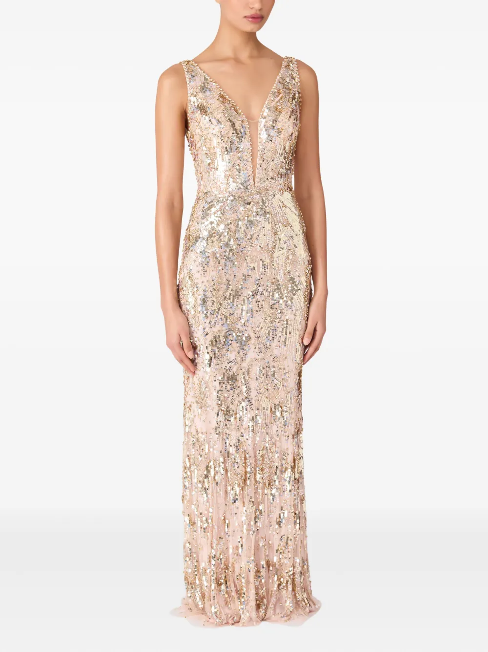 Jenny Packham Marion maxi-jurk - Roze