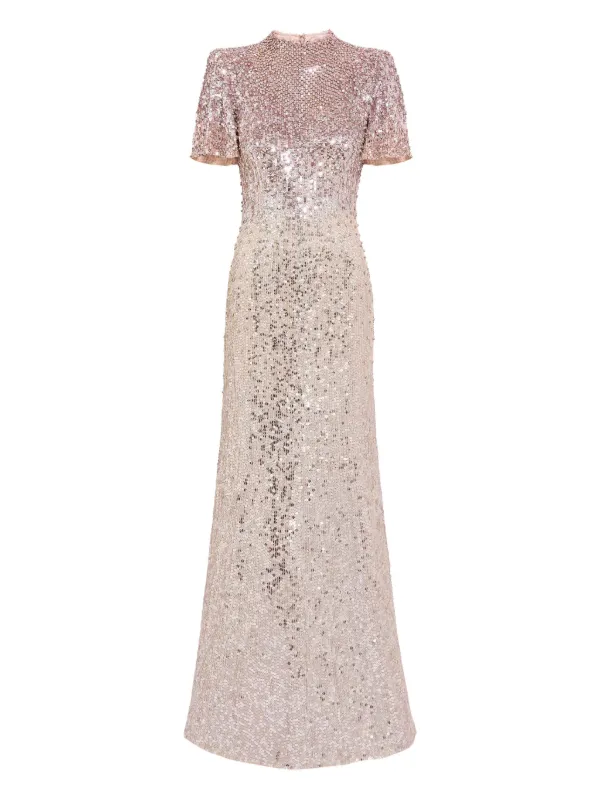 Jenny Packham Jourdain Sequin-embellished Gown - Pink