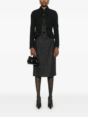 【希少】 ジョンガリアーノ ロングカーディガン ニットジャケット L ブラック John Galliano（ジョン・ガリアーノ）ウィメンズ - FARFETCH